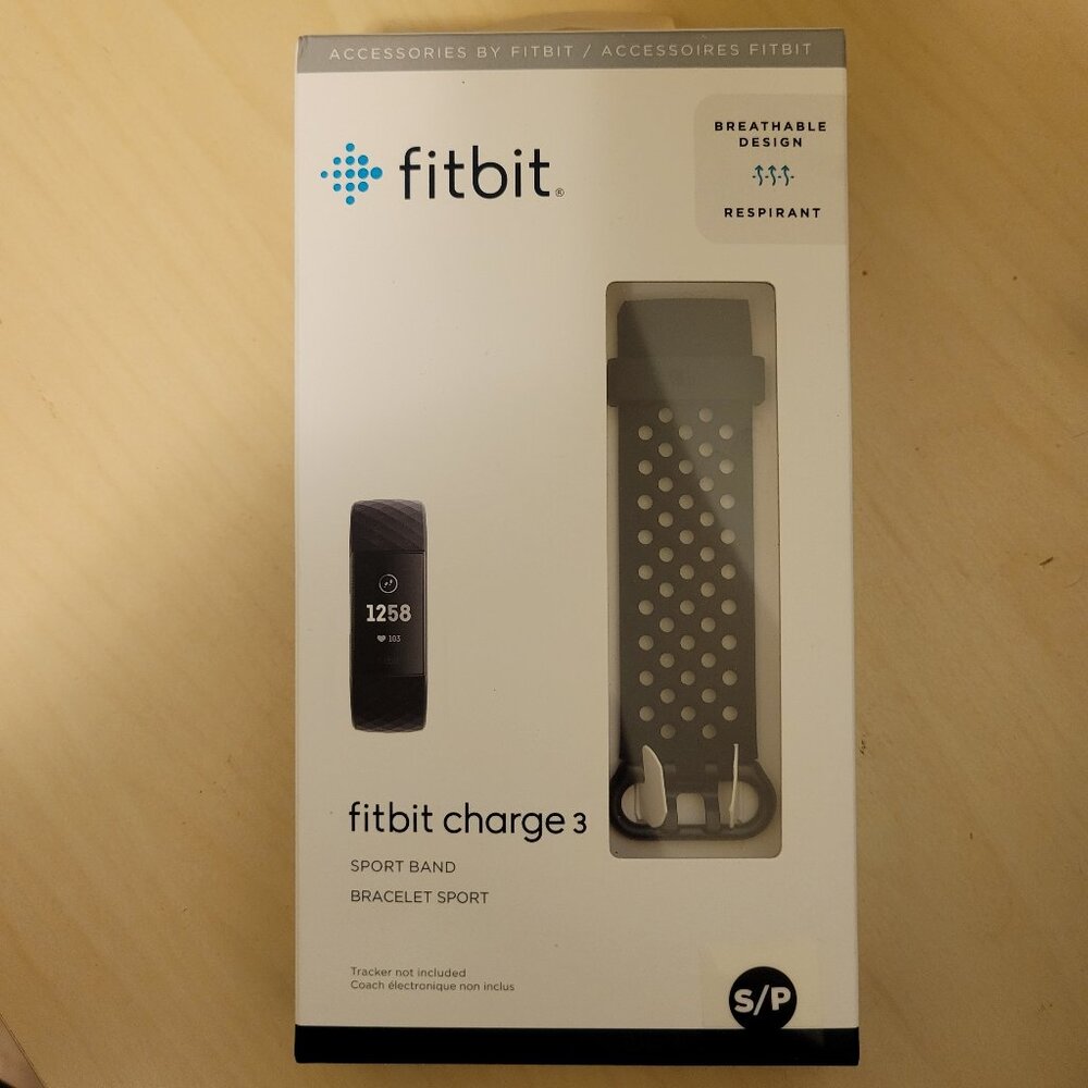 Brand New In Box (BNIB) Black FitBit Charge 3 Sport Band (size Small)